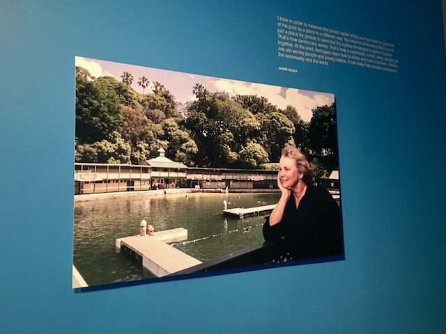 Shane Gould at Dawn Fraser Baths, photo in The Pool exhibition at the NGV Melbourne 