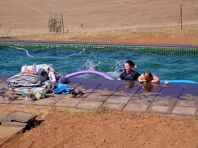 Early days of the pool at Bilagal, Borambola, near Wagga Wagga, photo Therese Spruhan